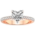 thumbnail image 1 of 2 Carat IGI Certified Heart Shape Lab Grown Diamond Engagement Ring | 14K Rose Gold | Amy Tapered Eternity Lab Diamond Ring | FG-VS1-VS2 Quality Friendly Diamonds, 1 of 5