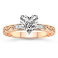 thumbnail image 1 of IGI Certified 2 Carat Heart Shape Lab Grown Diamond Engagement Ring | 14K Rose Gold | Antique Allure Vintage Lab Diamond Ring | FG-VS2-VS2 Quality Friendly Diamonds, 1 of 6