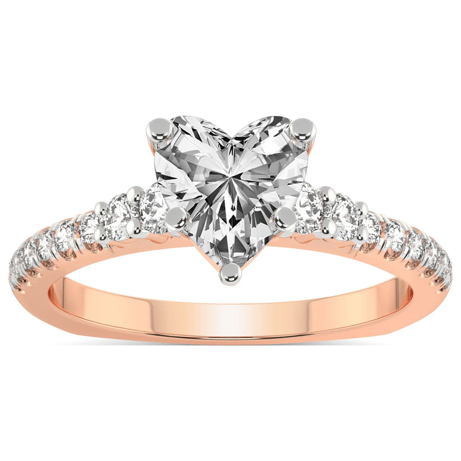 IGI Certified 2 Carat Heart Shape Lab Grown Diamond Engagement Ring ...