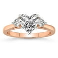 thumbnail image 1 of IGI Certified 2 Carat Heart Shape Lab Grown Diamond Engagement Ring | 14K Rose Gold | Synthia Three Stone Lab Diamond Ring | FG-VS2-VS2 Quality Friendly Diamonds, 1 of 6