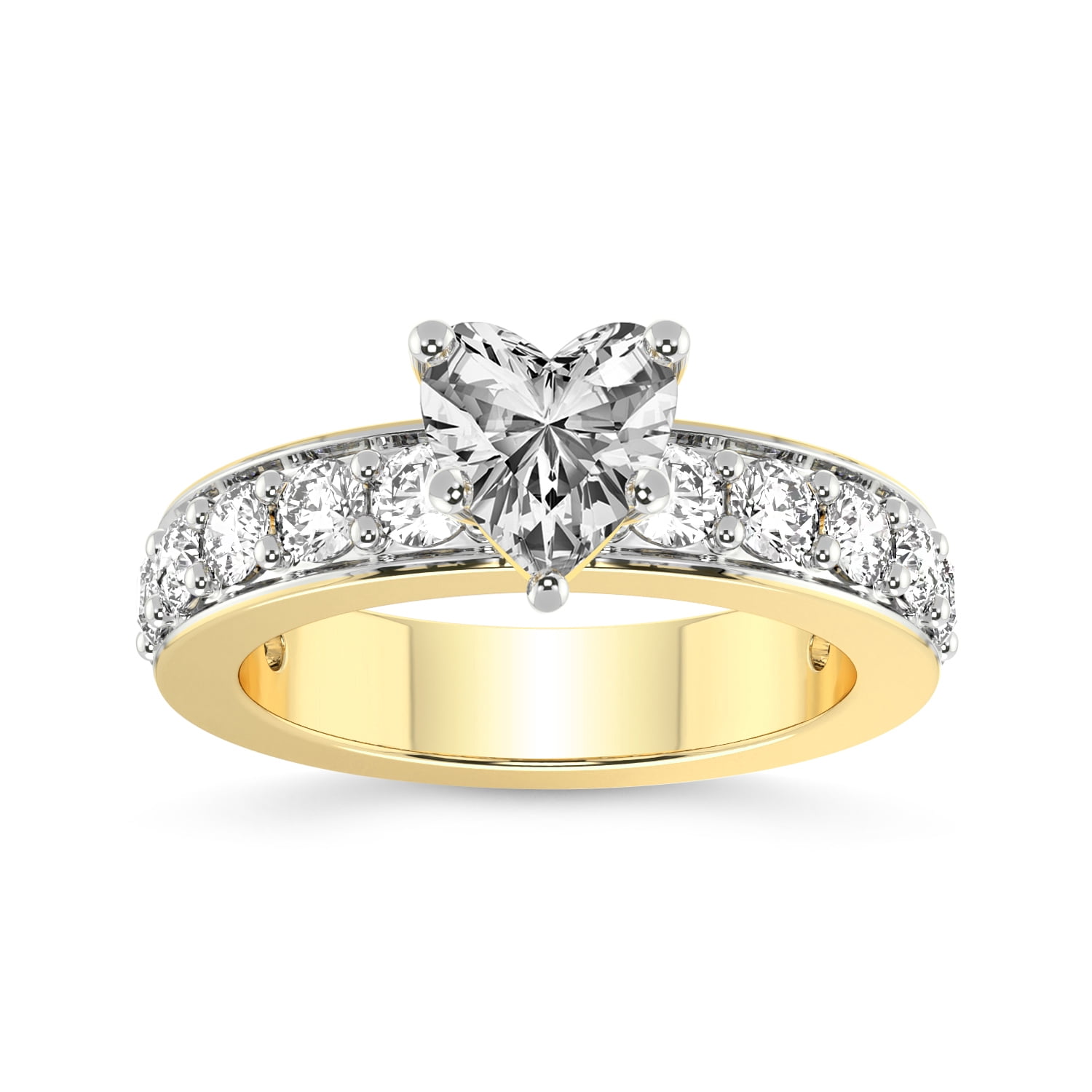 IGI Certified 2 Carat Heart Shape Lab Grown Diamond Engagement Ring ...