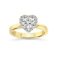thumbnail image 1 of 2 Carat IGI Certified Heart Shape Lab Grown Diamond Engagement Ring | 14K Yellow Gold | Anna Hidden Accents Halo Lab Diamond Ring | FG-VS1-VS2 Quality Friendly Diamonds, 1 of 5