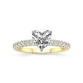 thumbnail image 1 of 2 Carat IGI Certified Heart Shape Lab Grown Diamond Engagement Ring | 14K Yellow Gold | Atria Secret Double Halo Lab Diamond Ring | FG-VS1-VS2 Quality Friendly Diamonds, 1 of 5
