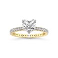thumbnail image 1 of 2 Carat IGI Certified Heart Shape Lab Grown Diamond Engagement Ring | 14K Yellow Gold | Claire Full Eternity Lab Diamond Ring | FG-VS1-VS2 Quality Friendly Diamonds, 1 of 5