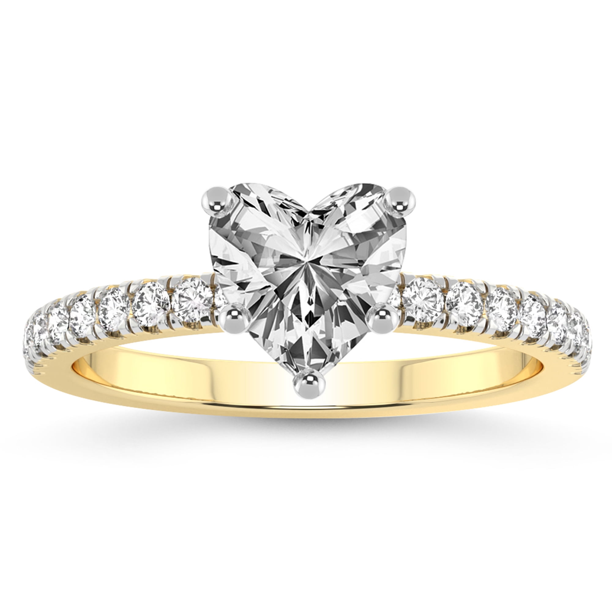 IGI Certified 2 Carat Heart Shape Lab Grown Diamond Engagement Ring ...