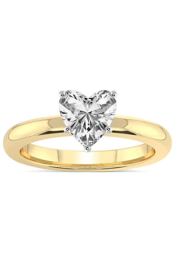 IGI Certified 2 Carat Heart Shape Lab Grown Diamond Engagement Ring | 14K Yellow Gold |Quinn Solitaire Diamond Ring | FG-VS2-VS2 Quality Friendly Diamonds
