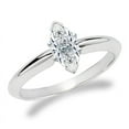 thumbnail image 1 of 2 Carat IGI Certified Marquise Cut Lab Grown Diamond 14K White Gold Solitaire Engagement Ring Size 4.5(G-H Color, VS2 Clarity), 1 of 4