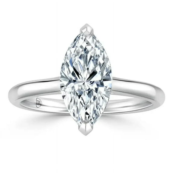 2 Carat IGI Certified Marquise Shape Lab Grown Diamond Engagement Ring | 14K White Gold | Solitaire Lab Diamond Ring.