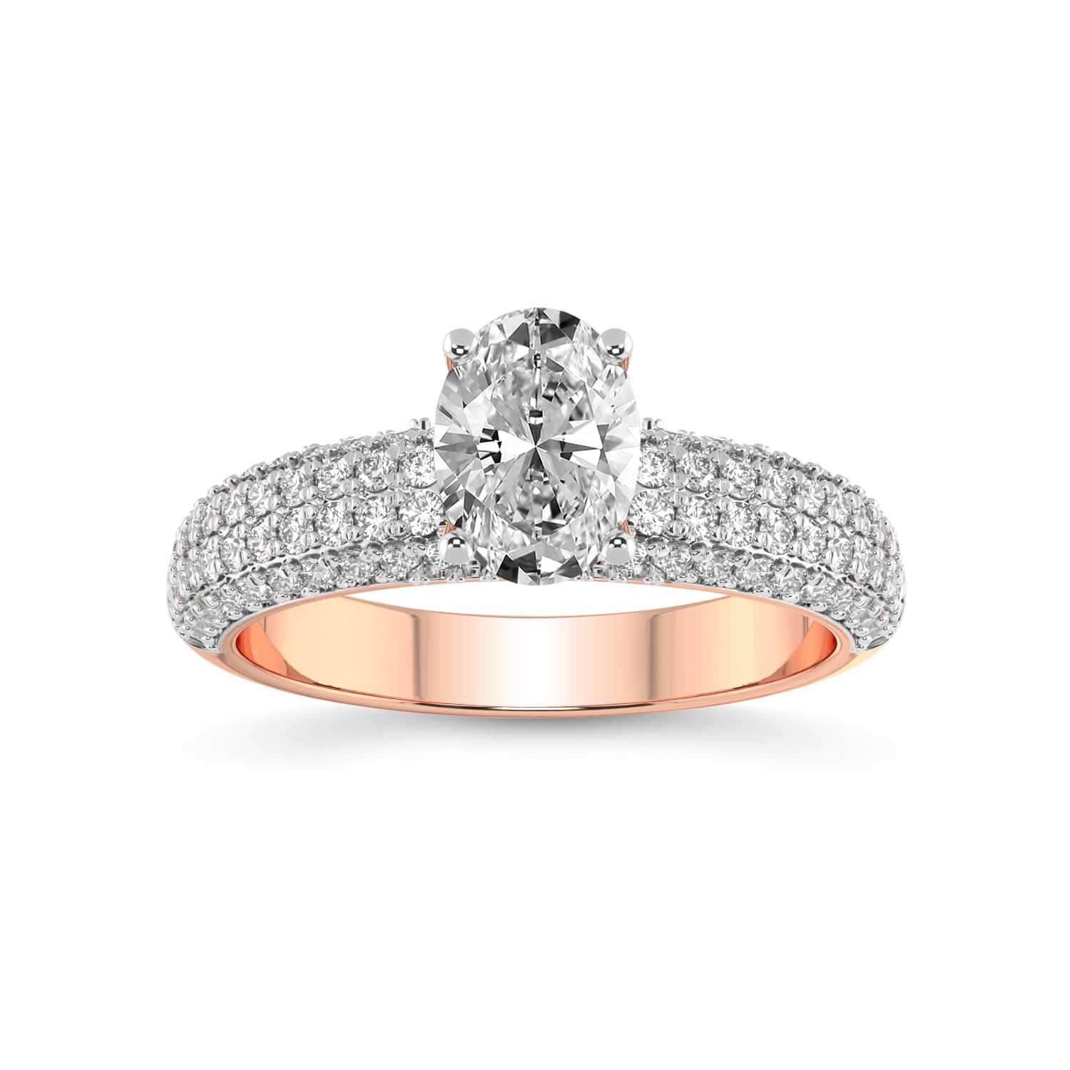 2 Carat IGI Certified Oval Shape Lab Grown Diamond Engagement Ring ...