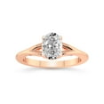 thumbnail image 1 of 2 Carat IGI Certified Oval Shape Lab Grown Diamond Engagement Ring | 14K Rose Gold | Cynthia Split Shank Lab Diamond Ring | FG-VS1-VS2 Quality Friendly Diamonds, 1 of 5