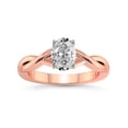 thumbnail image 1 of 2 Carat IGI Certified Oval Shape Lab Grown Diamond Engagement Ring | 14K Rose Gold | Intertwine Bliss Solitaire Lab Diamond Ring | FG-VS1-VS2 Quality Friendly Diamonds, 1 of 5