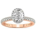thumbnail image 1 of 2 Carat IGI Certified Oval Shape Lab Grown Diamond Engagement Ring | 14K Rose Gold |Klarissa Halo Diamond Eternity Lab Diamond Ring | FG-VS1-VS2 Quality Friendly Diamonds, 1 of 5