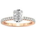 thumbnail image 1 of 2 Carat IGI Certified Oval Shape Lab Grown Diamond Engagement Ring | 14K Rose Gold | Kylie Eternity Lab Diamond Ring | FG-VS1-VS2 Quality Friendly Diamonds, 1 of 5