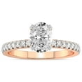 thumbnail image 1 of 2 Carat IGI Certified Oval Shape Lab Grown Diamond Engagement Ring | 14K Rose Gold | Serena Eternity Lab Diamond Ring | FG-VS1-VS2 Quality Friendly Diamonds, 1 of 5