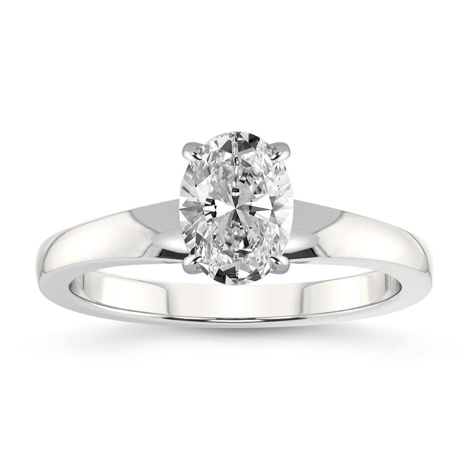 2 Carat IGI Certified Oval Shape Lab Grown Diamond Engagement Ring ...