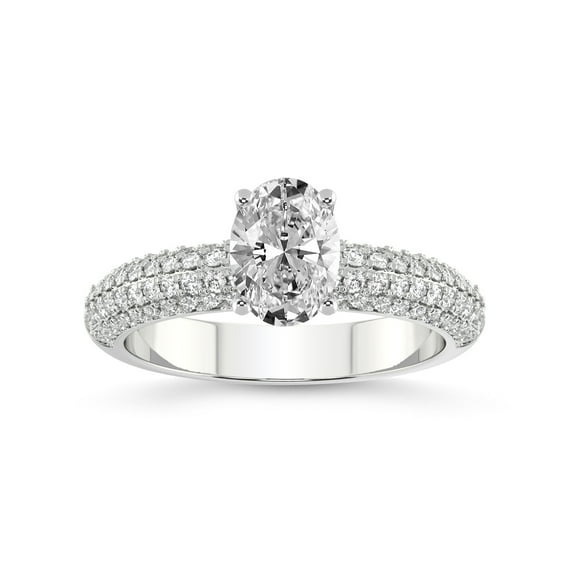 2 Carat IGI Certified Oval Shape Lab Grown Diamond Engagement Ring | 14K White Gold | Casimer Secret Halo Lab Diamond Ring | FG-VS1-VS2 Quality Friendly Diamonds
