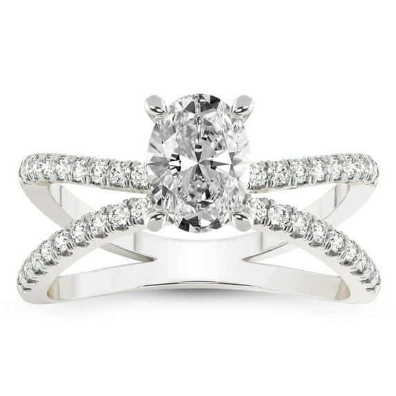 IGI Certified 2 Carat Oval Shape Lab Grown Diamond Engagement Ring | 14K White Gold | Antique Allure Vintage Lab Diamond Ring | FG-VS1-VS2 Quality Friendly Diamonds