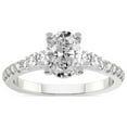 thumbnail image 1 of IGI Certified 2 Carat Oval Shape Lab Grown Diamond Engagement Ring | 14K White Gold |Geneva Side Stone Diamond Ring | FG-VS Quality Friendly Diamonds, 1 of 6