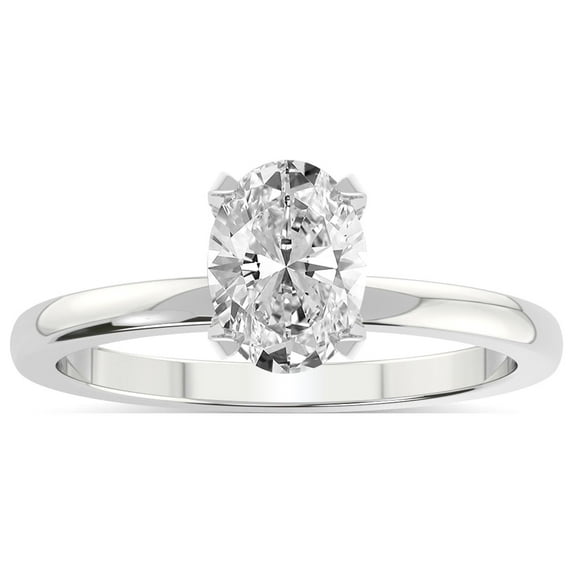 IGI Certified 2 Carat Oval Shape Lab Grown Diamond Engagement Ring | 14K White Gold |Lyla Hidden Accents SolitaireLab Diamond Ring | FG-VS1-VS2 Quality Friendly Diamonds