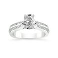 thumbnail image 1 of 2 Carat IGI Certified Oval Shape Lab Grown Diamond Engagement Ring | 14K White Gold | Sandra Side Stone Lab Diamond Ring | FG-VS1-VS2 Quality Friendly Diamonds, 1 of 5