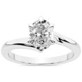 thumbnail image 1 of IGI Certified 2 Carat Oval Shape Lab Grown Diamond Engagement Ring | 14K White Gold | Seraphina Twist Prongs Solitaire Diamond Ring | FG-VS1-VS2 Quality Friendly Diamonds, 1 of 6