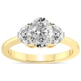 thumbnail image 1 of 2 Carat IGI Certified Oval Shape Lab Grown Diamond Engagement Ring | 14K Yellow Gold | Antonia Three Stone Half Moonset Diamond Ring | FG-VS1-VS2 Quality Friendly Diamonds, 1 of 5