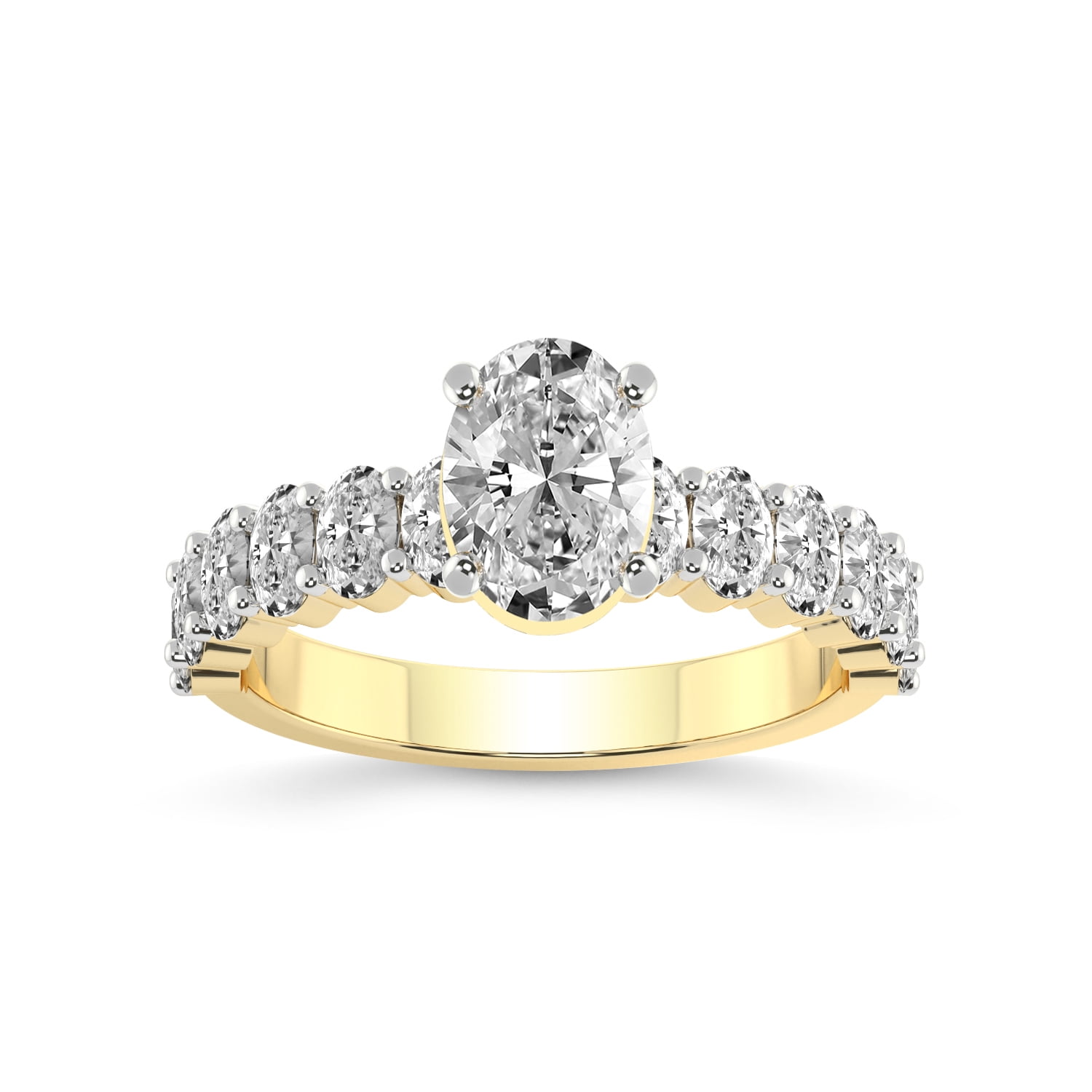 2 Carat IGI Certified Oval Shape Lab Grown Diamond Engagement Ring ...