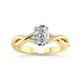thumbnail image 1 of 2 Carat IGI Certified Oval Shape Lab Grown Diamond Engagement Ring | 14K Yellow Gold | Evermore Solitaire Lab Diamond Ring | FG-VS1-VS2 Quality Friendly Diamonds, 1 of 1