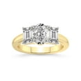 thumbnail image 1 of IGI Certified 2 Carat Oval Shape Lab Grown Diamond Engagement Ring | 14K White Gold | Lauren Three stone Emerald Shape Side Lab Diamond Ring | FG-VS1-VS2 Quality Friendly Diamonds, 1 of 6