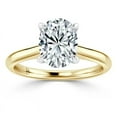 thumbnail image 1 of 2 Carat IGI Certified Oval Shape Lab Grown Diamond Engagement Ring | 14K Yellow Gold | Solitaire Lab Diamond Ring | FG - VS1- VS2, 1 of 2