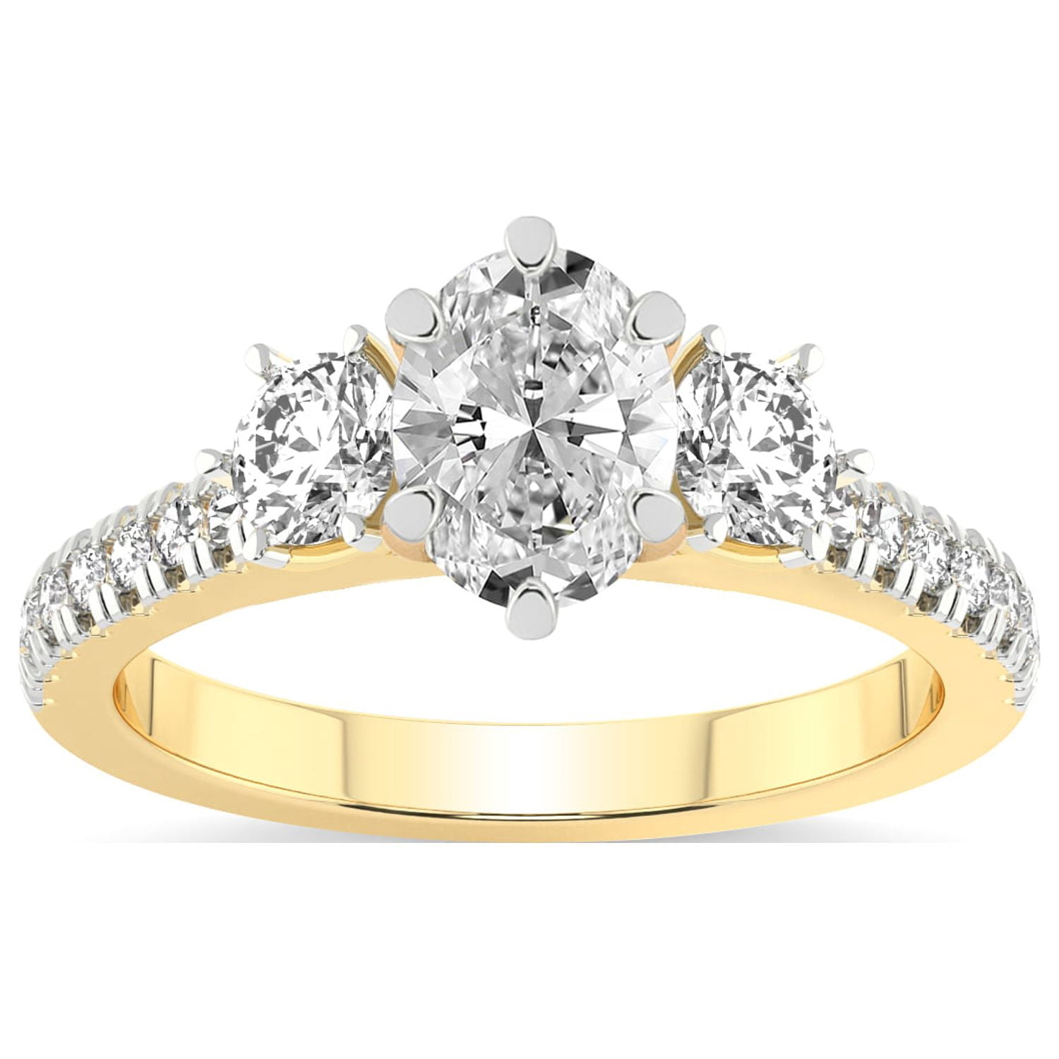 2 Carat IGI Certified Oval Shape Lab Grown Diamond Engagement Ring ...