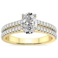 thumbnail image 1 of 2 Carat IGI Certified Oval Shape Lab Grown Diamond Engagement Ring | 14K Yellow Gold | Tosca Secret Halo Double Band Lab Diamond Ring | FG-VS1-VS2 Quality Friendly Diamonds, 1 of 1