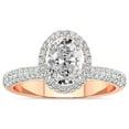 thumbnail image 1 of 2 Carat | IGI Certified Oval Shape Lab Grown Diamond Engagement Ring For Women | 14K Rose Gold | Lab Created Kathrine Halo Diamond Engagement Ring | FG-VS1-VS2 Quality, 1 of 4