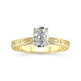 thumbnail image 1 of IGI Certified 2 Carat Oval Shape Lab Grown Diamond Engagement Ring | 14K Yellow Gold | Ivory Vintage Solitaire Diamond Ring | FG-VS Quality Friendly Diamonds, 1 of 6