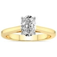 thumbnail image 1 of IGI Certified 2 Carat Oval Shape Lab Grown Diamond Engagement Ring | 14K White Gold | Siran Secret Halo Lab Diamond Ring | FG-VS1-VS2 Quality Friendly Diamonds, 1 of 6
