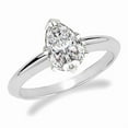thumbnail image 1 of 2 Carat IGI Certified Pear Shape Lab Grown Diamond 14K White Gold Solitaire Engagement Ring Size 3 (G-H Color, VS2 Clarity), 1 of 4