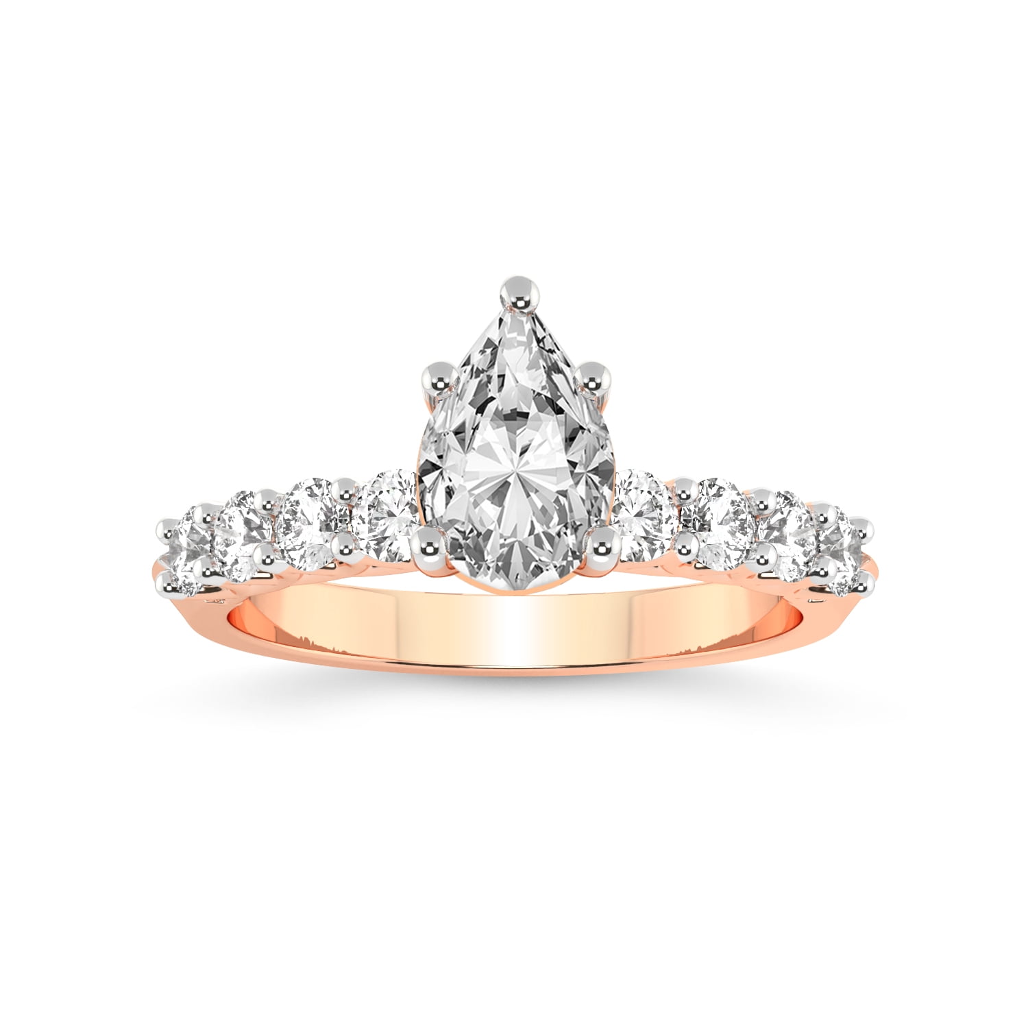 IGI Certified 2 Carat Pear Shape Lab Grown Diamond Engagement Ring ...