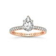 thumbnail image 1 of 2 Carat IGI Certified Pear Shape Lab Grown Diamond Engagement Ring | 14K Rose Gold | Claire Full Eternity Lab Diamond Ring | FG-VS1-VS2 Quality Friendly Diamonds, 1 of 5