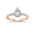 thumbnail image 1 of 2 Carat IGI Certified Pear Shape Lab Grown Diamond Engagement Ring | 14K Rose Gold | Olivia Secret Halo Lab Diamond Ring | FG-VS1-VS2 Quality Friendly Diamonds, 1 of 5