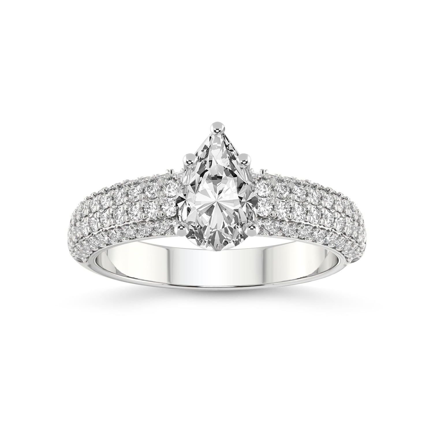 2 Carat IGI Certified Pear Shape Lab Grown Diamond Engagement Ring ...