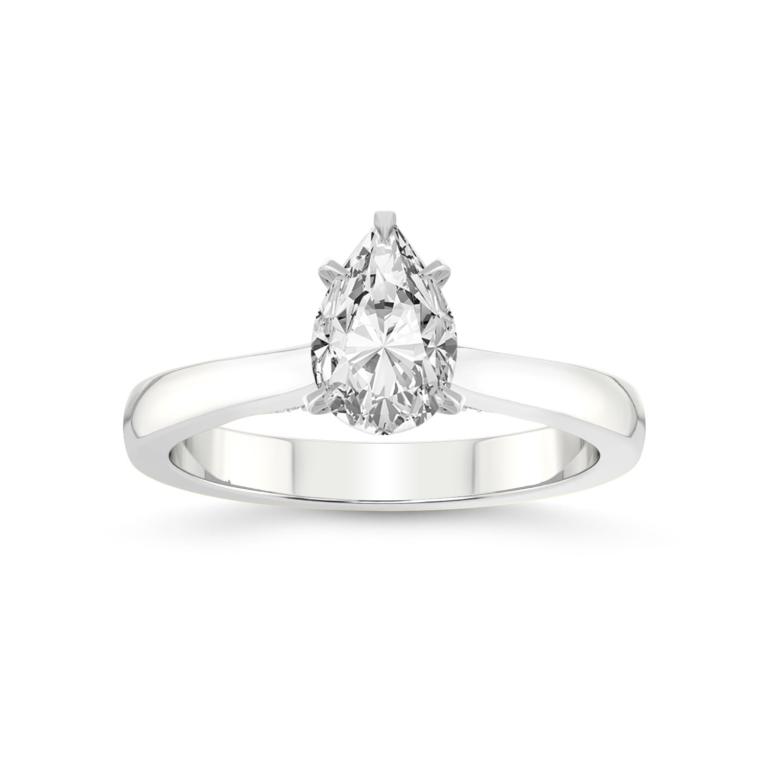 2 Carat IGI Certified Pear Shape Lab Grown Diamond Engagement Ring ...