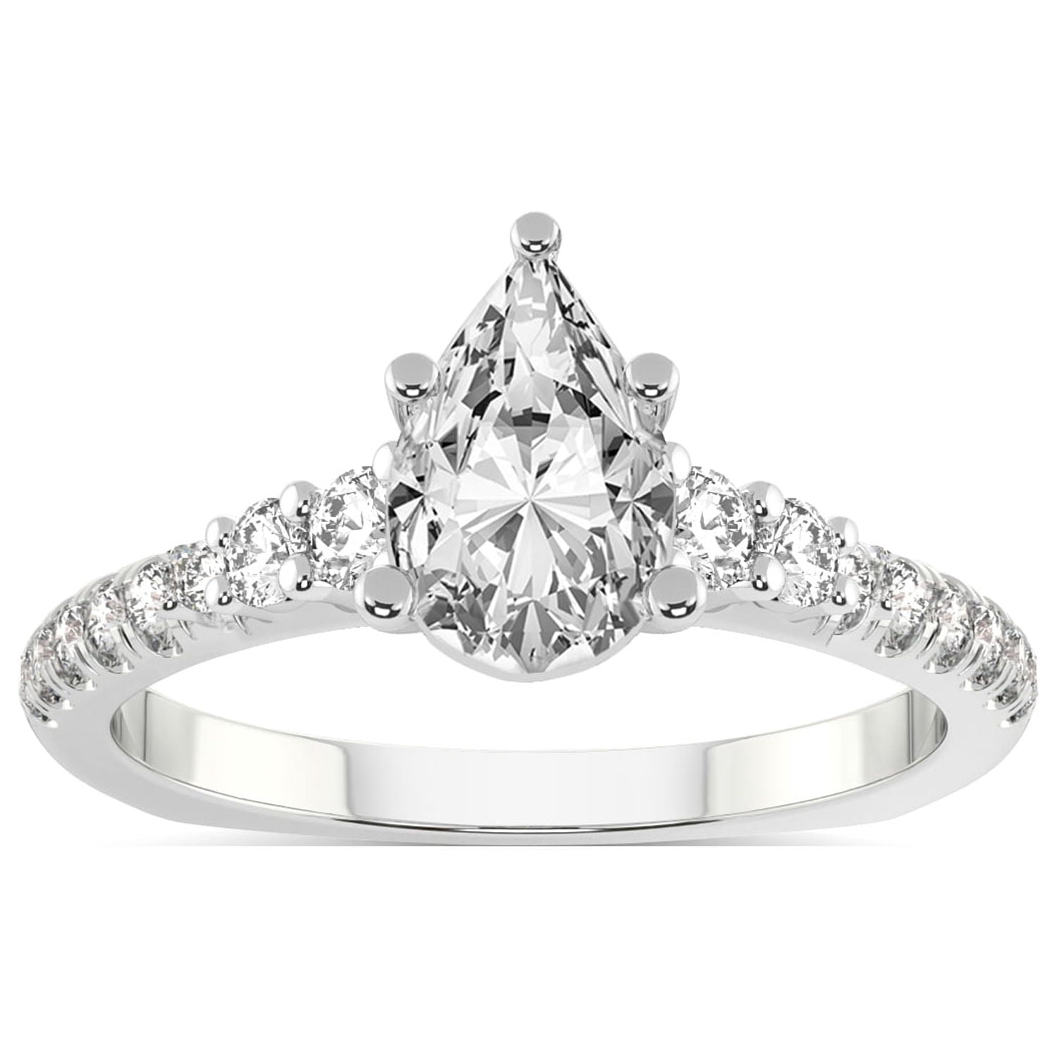 IGI Certified 2 Carat Pear Shape Lab Grown Diamond Engagement Ring ...