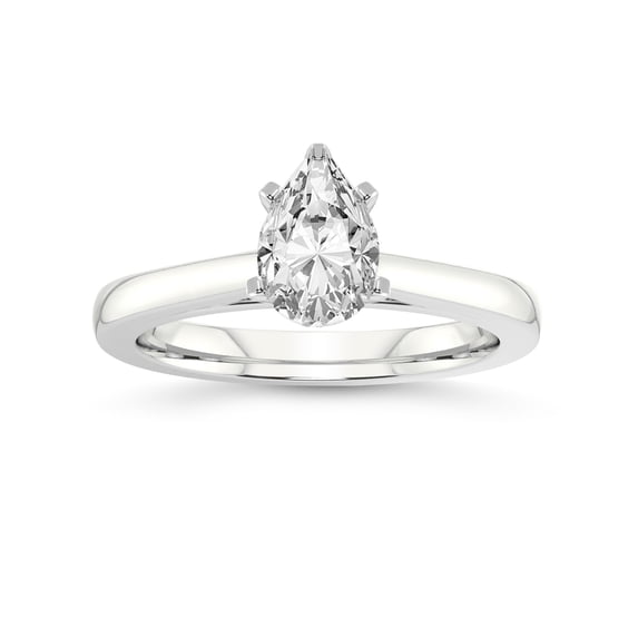 2 Carat IGI Certified Pear Shape Lab Grown Diamond Engagement Ring | 14K White Gold | Teagan Solitaire Lab Diamond Ring | FG-VS1-VS2 Quality Friendly Diamonds