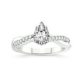 thumbnail image 1 of 2 Carat IGI Certified Pear Shape Lab Grown Diamond Engagement Ring | 14K White Gold | Twisted Vine Lab Diamond Ring | FG-VS1-VS2 Quality Friendly Diamonds, 1 of 5