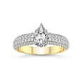 thumbnail image 1 of 2 Carat IGI Certified Pear Shape Lab Grown Diamond Engagement Ring | 14K Yellow Gold | Amira Luxe Secret Double Halo Lab Diamond Ring | FG-VS1-VS2 Quality Friendly Diamonds, 1 of 5