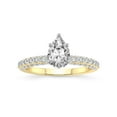 thumbnail image 1 of 2 Carat IGI Certified Pear Shape Lab Grown Diamond Engagement Ring | 14K Yellow Gold | Atria Secret Double Halo Lab Diamond Ring | FG-VS1-VS2 Quality Friendly Diamonds, 1 of 5