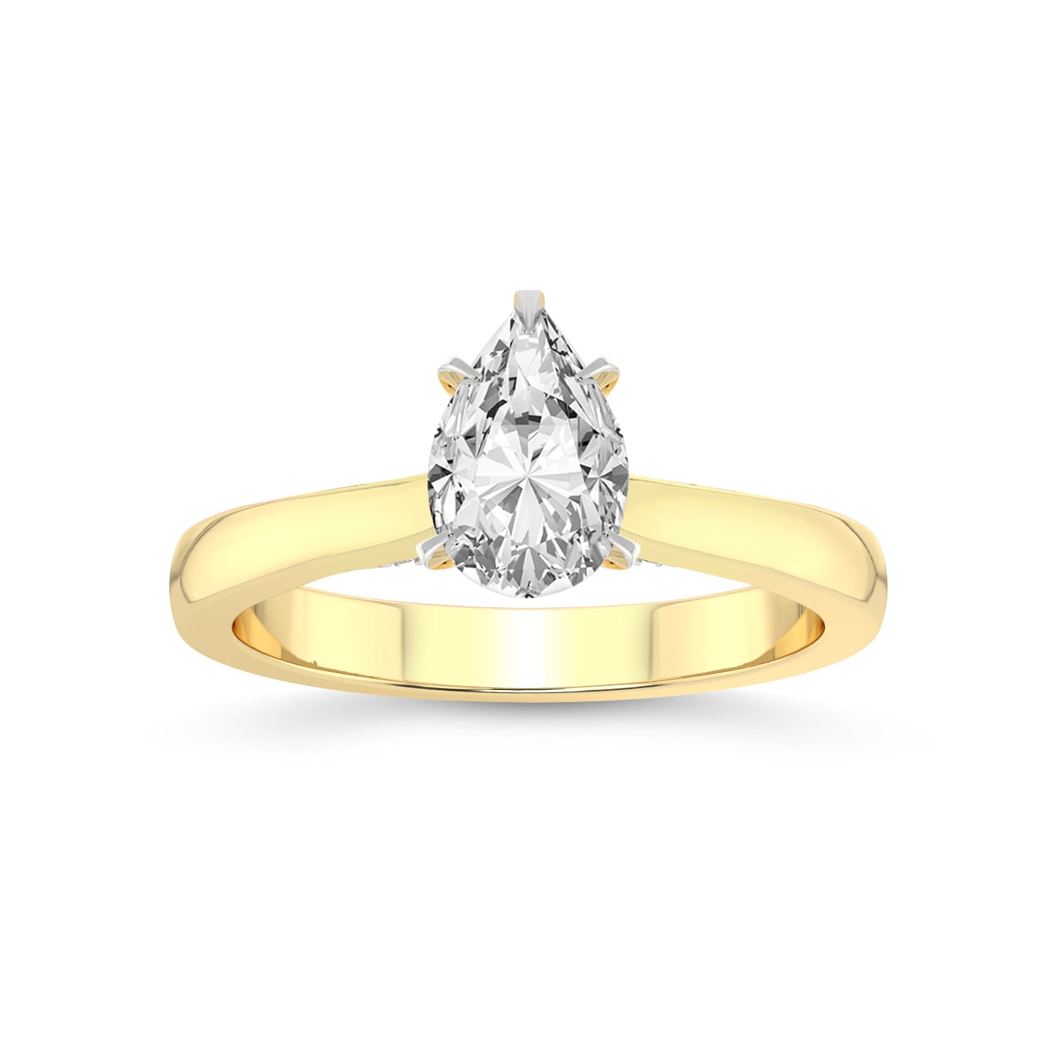 2 Carat IGI Certified Pear Shape Lab Grown Diamond Engagement Ring ...