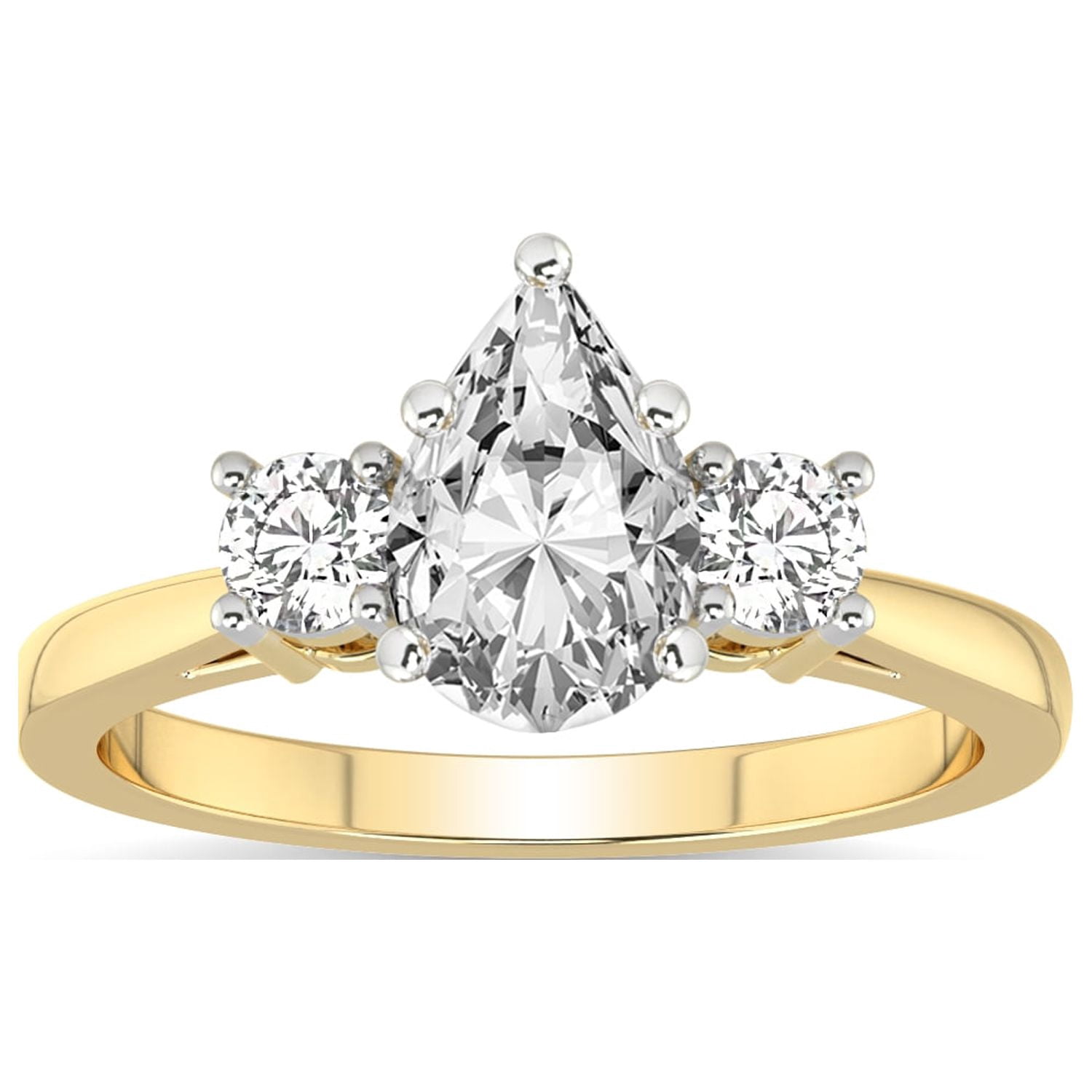 IGI Certified 2 Carat Pear Shape Lab Grown Diamond Engagement Ring ...