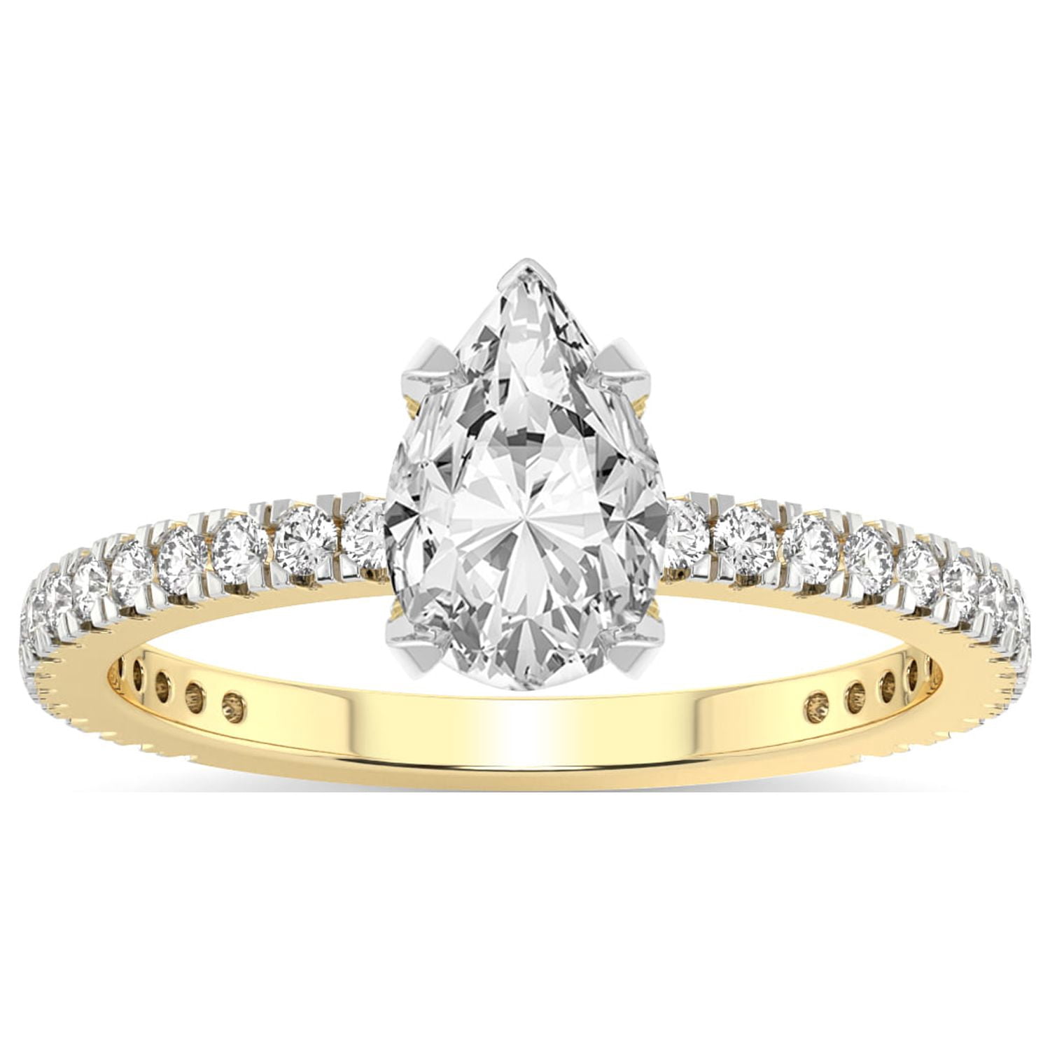 2 Carat IGI Certified Pear Shape Lab Grown Diamond Engagement Ring ...
