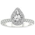 thumbnail image 1 of IGI Certified 2 Carat Pear Shape Lab Grown Diamond Engagement Ring | 14K White Gold | Amarya Secret Double Halo Lab Diamond Ring | FG-VS1-VS2 Quality Friendly Diamonds, 1 of 7